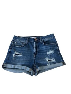 Ripped Denim Jean Shorts